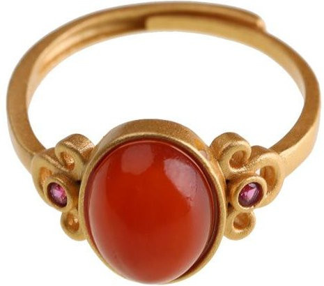 YIRAN Jewelry Ring, roter Karneol, Kupfer, Damen - Bild 1
