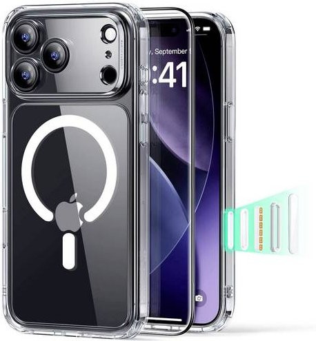 ESR Classic Hybrid MagSafe Schutzhülle für Apple iPhone 17 Pro Max mit Displayschutz, Transparent - Bild 1