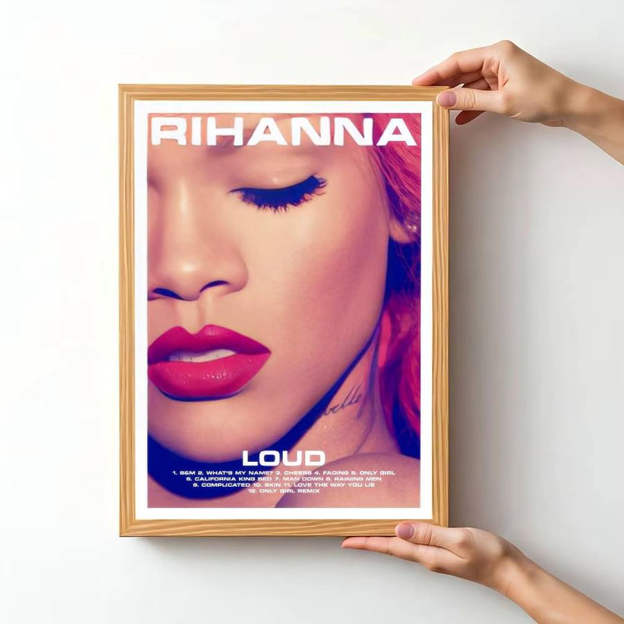 Vintage Poster Rihanna Popmusik Wasserfester Papieraufkleber Multicolour für deine Wanddekoration - Bild 6