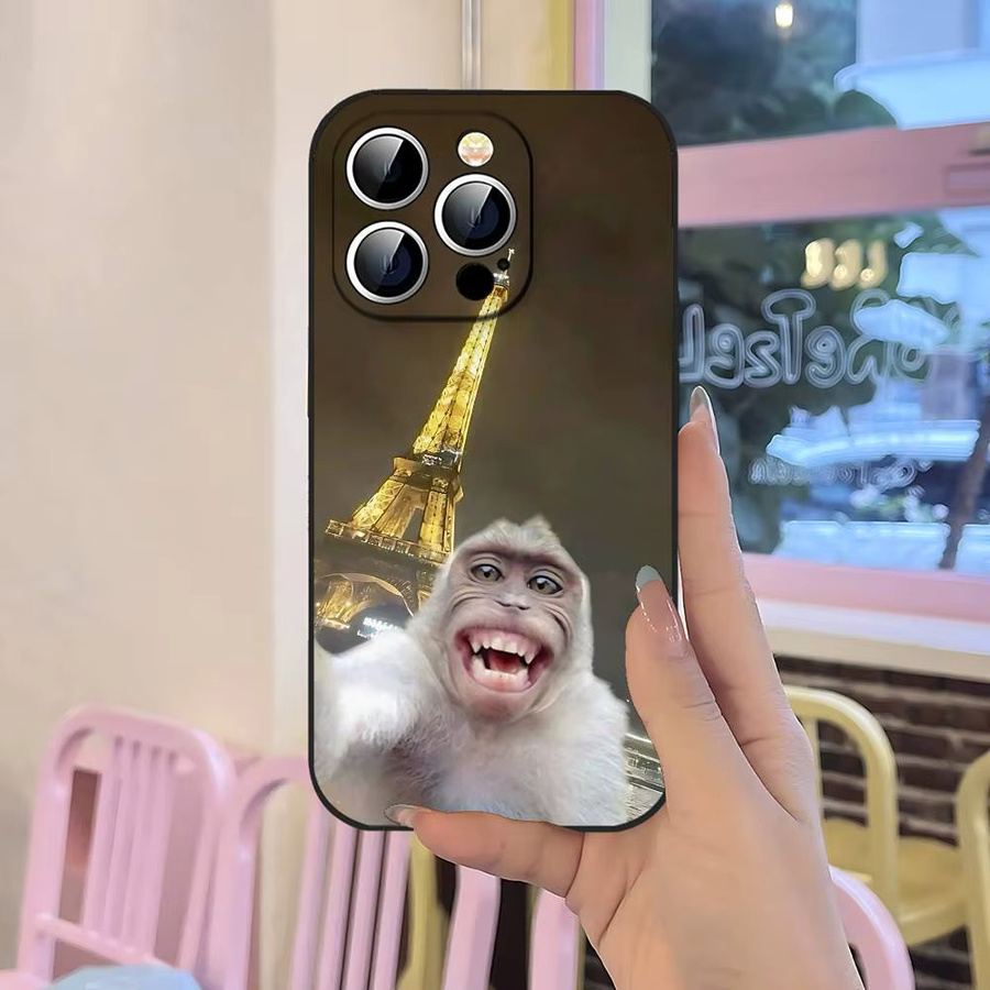 Lustige Affen-Handyhülle für Apple iPhone 11 bis 17 Pro Max Plus, weiche TPU-Hülle, multicolour - Bild 6