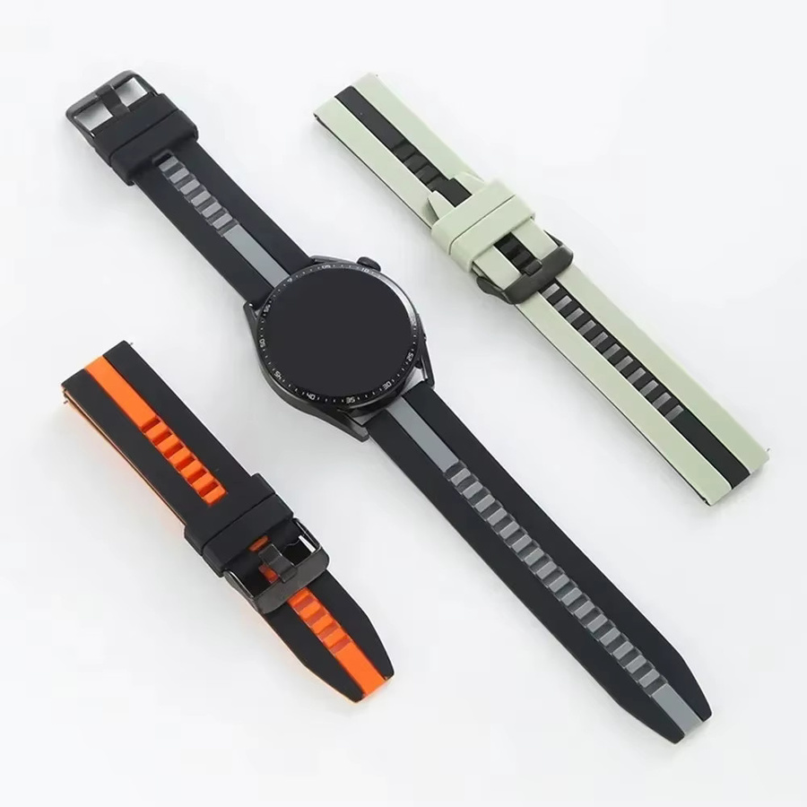 COLMI Uhrenarmband Silikon, Schwarz, Unisex, 20mm 22mm - Bild 2
