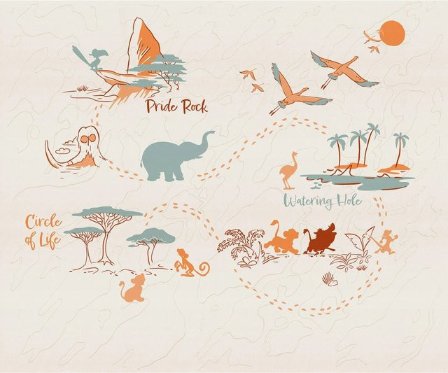 Komar Vlies Fototapete Disney The Lion King Circle of Life Mehrfarbig - Bild 1