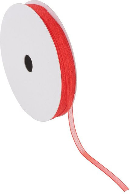 VBS Organzaband in Rot mit 3 mm Breite - Bild 1