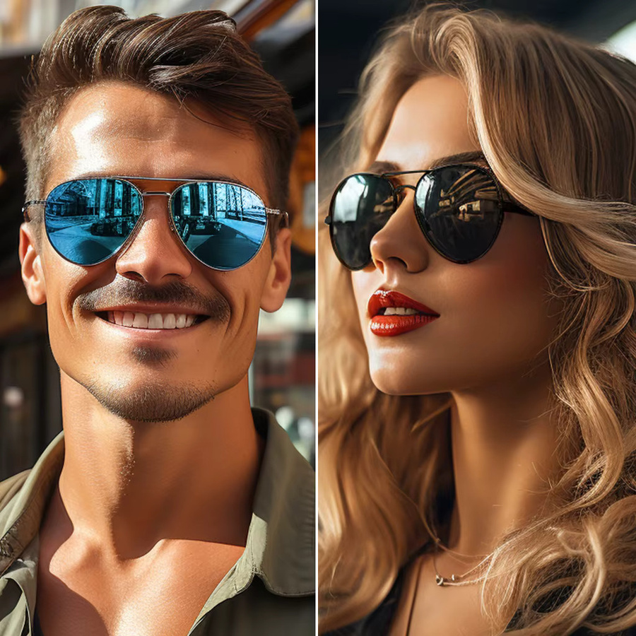 MAXJULI Sonnenbrille Aviator, Metall, polarisiert, Herren - Bild 2