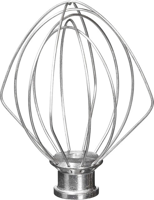 KitchenAid Stahldraht-Schneebesen mit 6 Drähten für 6-Liter-Schüsseln, Farbe Silber - Bild 1