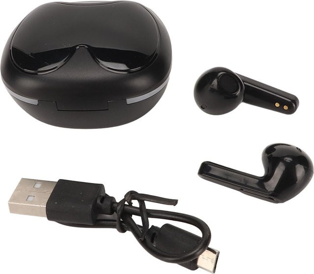Andoer Bluetooth 5.3 Ohrhörer IPX7 Wasserdicht mit Deep Bass, kabellose Sport-Earphones in Schwarz - Bild 1