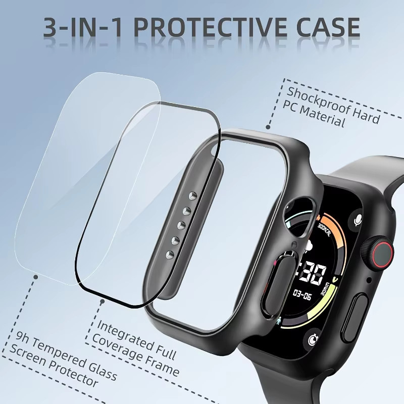 NEY Displayschutzfolie für Apple Watch, Schwarz - Bild 2