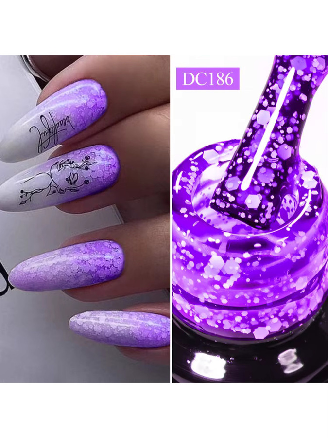 Mtssii Nagellack, Gel, Schimmernd, Neonfarbe Schnee-Glitzer - Bild 2