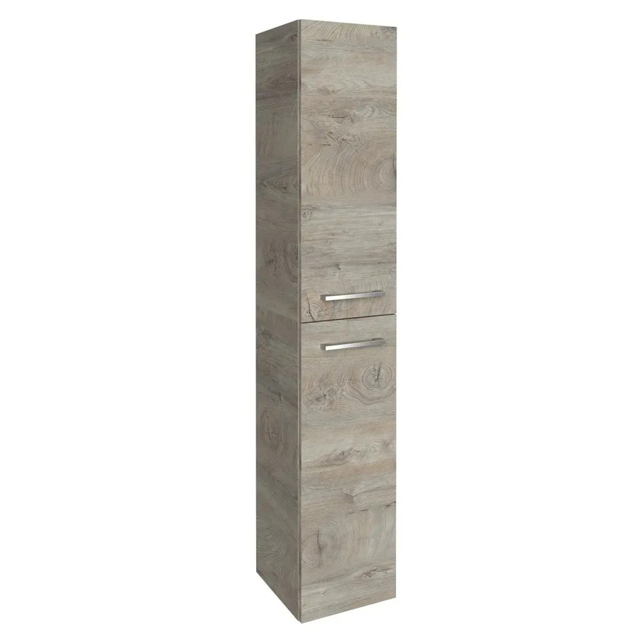 Fackelmann Bad-Hochschrank B.Style Eiche Natur mit 2 Türen und Soft-Close-Funktion, Breite: 30 cm, Tiefe: 31,6 cm, Höhe: 162 cm - Bild 2