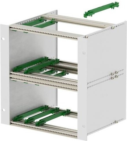 Bopla BGT 22640.Pi 19 Zoll Baugruppenträger aus Aluminium in Weiß, B/T/H: 26,9 x 26,6 x 21,8 cm - Bild 1