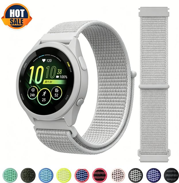I LOVE LUO Sportarmband aus Nylon für Garmin Forerunner 255 265 965 165 Venu 3 Vivoactive 5 Breite: 20 mm und 22 mm - Bild 1