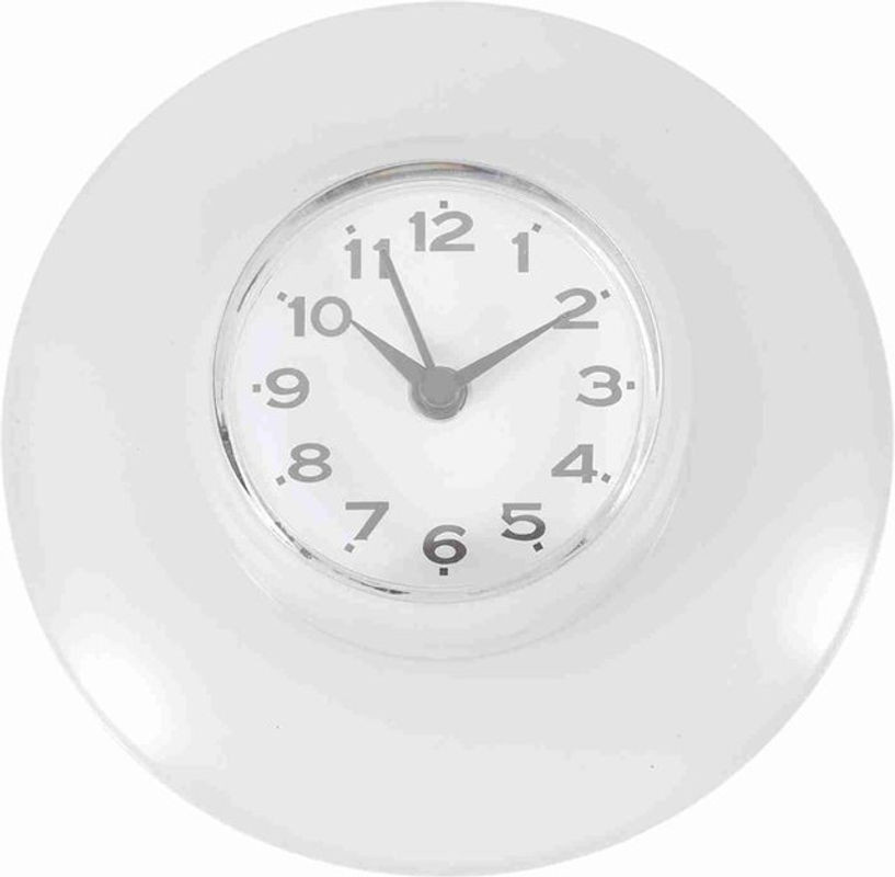 Tooarts Wanduhr für Badezimmer und Küche, wasserdichte analoge Runduhr mit Saugnapf, Weiß - Bild 1