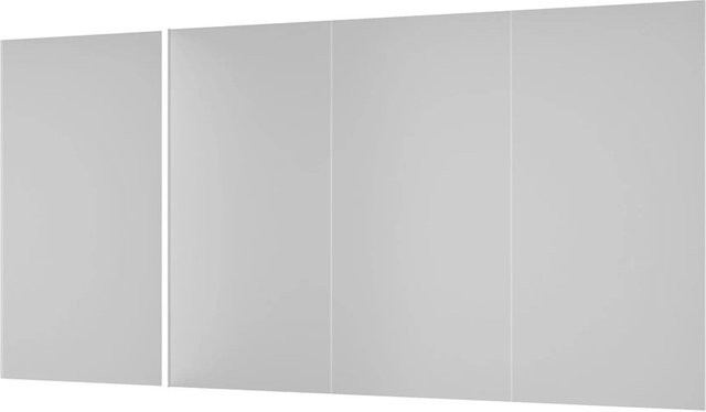Duschparadies Duschrückwand Wandverkleidung als Fliesenersatz aus Aluverbundplatte in Matt Weiß, 4 Stück, B: 330 cm, H: 210 cm, Dicke: 3 mm - Bild 1