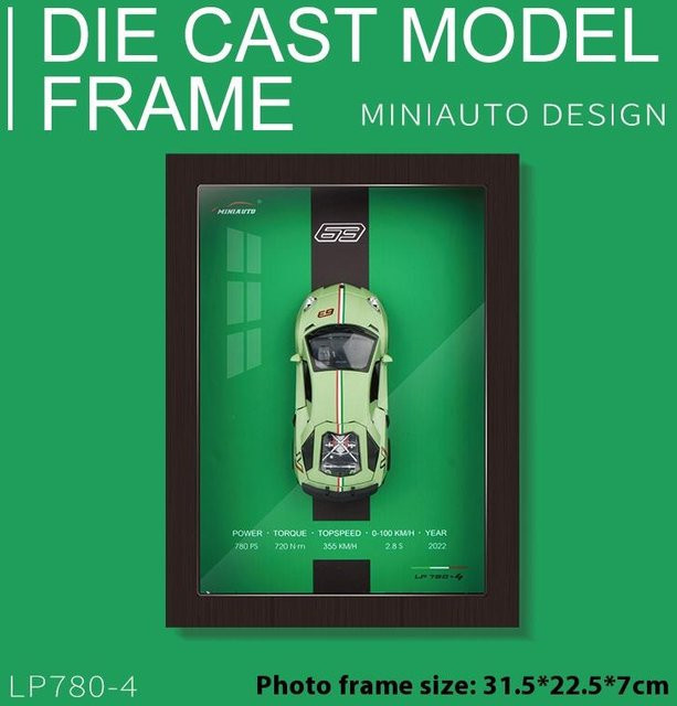 Linyi toy car Sportwagen Modell, 1:32, Metall, Grün, ab 14 Jahren - Bild 1