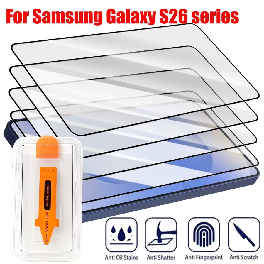 3er-Pack Hochtransparentes Panzerglas für Samsung Galaxy S25, Schutzfolie mit Ein-Klick-Installation, Transparent - Bild 4