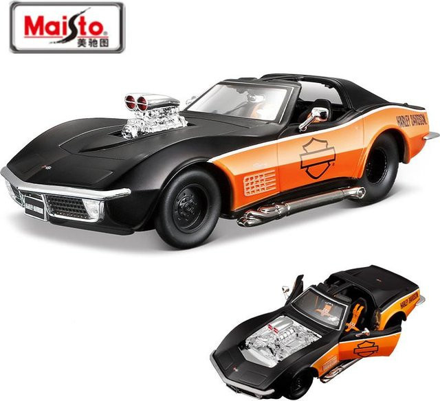 Maisto Chevrolet Harley Version Corvette 1970, Sportwagenmodell, 1:24, Metall, ab 18 Jahre - Bild 1