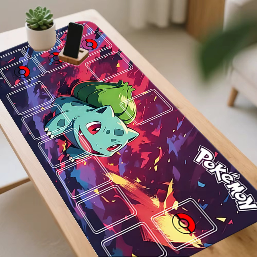 Potdemiel Gaming-Mauspad Bulbasaur Abstrakte Kunst, rutschfeste und erweiterte Schreibtischunterlage für Gamer, Mehrfarbig - Bild 2