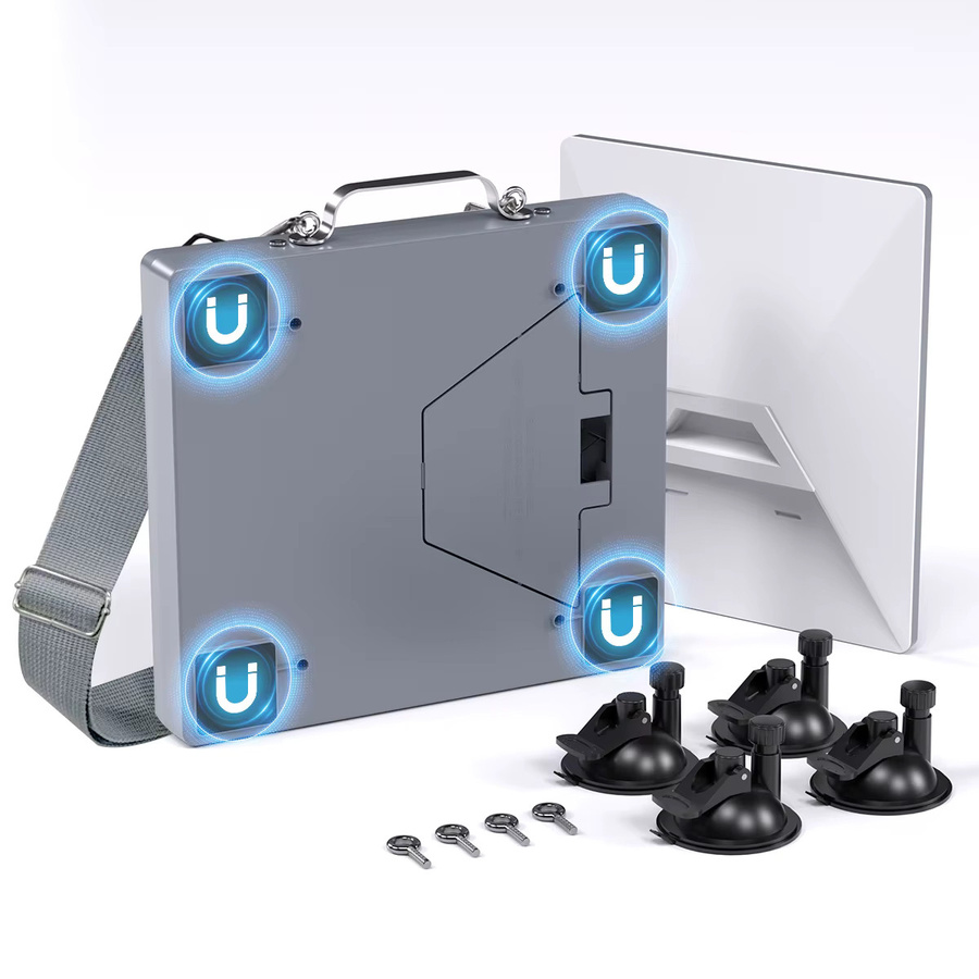 ANMONE Tragbare All-in-One Schutzhülle für Starlink Mini mit stabilem Saugnapf für Auto-Armaturenbrett und Sonnendach, Outdoor-Zubehör - Bild 2