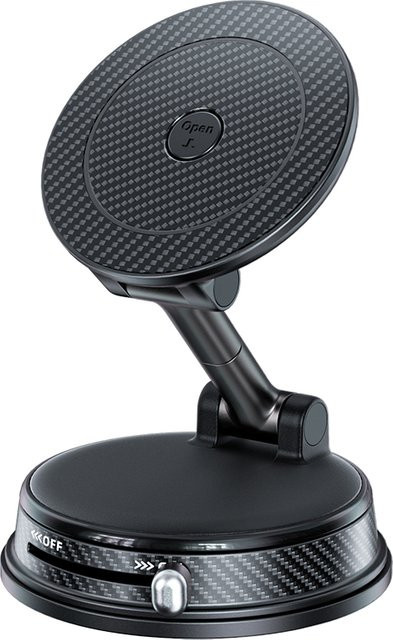 Vakuum-Magnet-Autotelefonhalterung mit 360 Grad Rotation und Aromatherapie-Funktion für MagSafe, iPhone und Samsung, Farbe: Schwarz - Bild 1