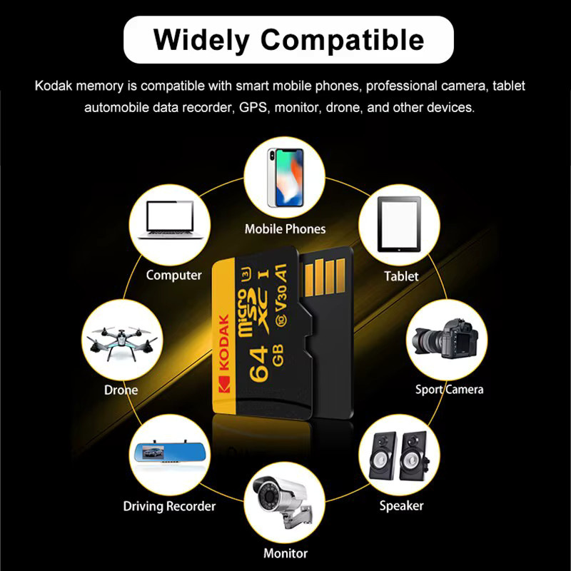 Kodak Micro SD Memory Card Class 10 U3 mit bis zu 100MB/s für 4K HD Aufnahmen - Bild 4