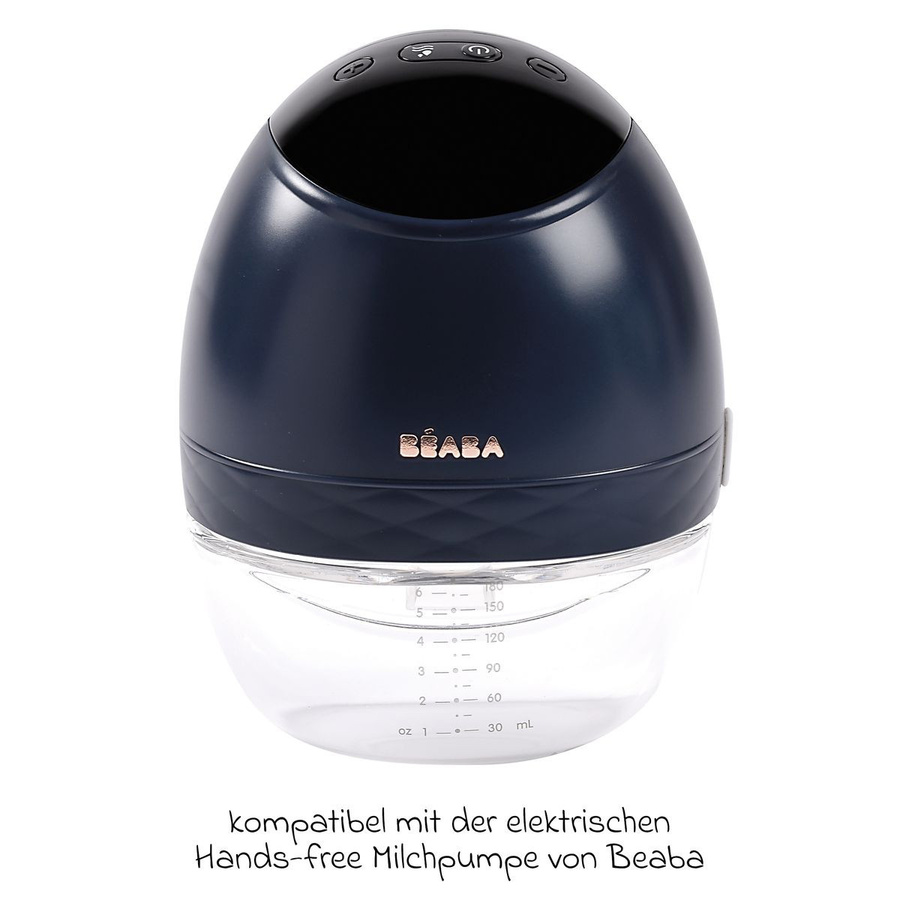 Beaba Aufbewahrungsflasche für Hands-free Milchpumpen, 180 ml, transparent-blau, BPA-frei - Bild 2