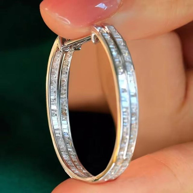 Lucky Star Jewelry Creolen, Kupferlegierung, Zirkonia, Damen - Bild 1