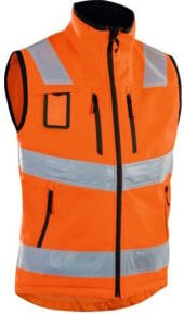 Blakläder Warnschutz-Softshell-Weste Unisex in Orange, Größe: XXL, nach EN ISO 20471 - Bild 1