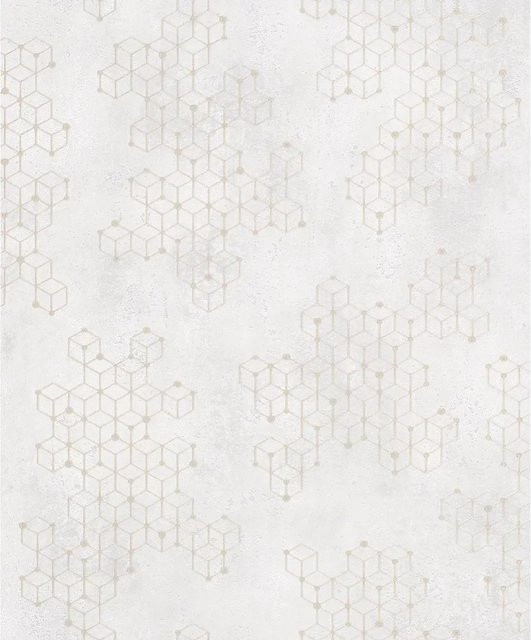 Marburg Vliestapete Hailey in Beige mit geometrischem Design und Betonoptik - Bild 1
