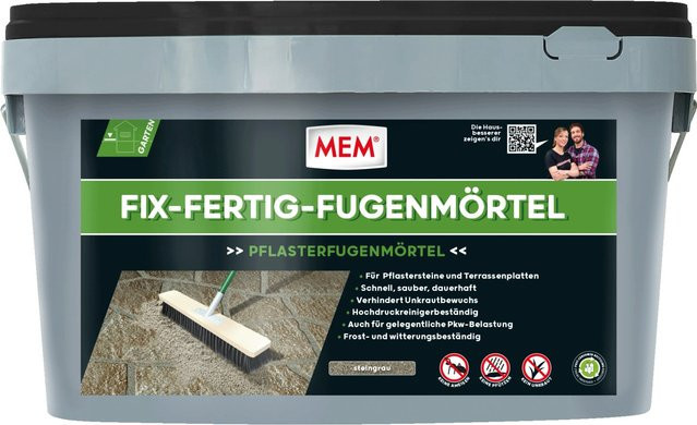 MEM Fix-Fertig-Fugenmörtel Steingrau 25 kg - Bild 1