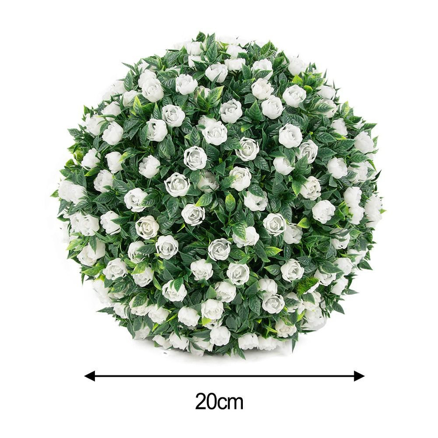 Star Garden Deko-Grasball in Kugelform mit Rosenblumen und Lavendel, Multicolor, Durchmesser: 25 cm - Bild 4