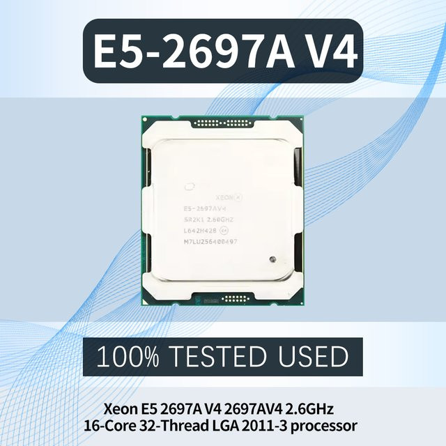 Intel Xeon E5 2697A V4 Prozessor LGA2011-3 mit 16 Kernen, 2,60 GHz und 40 MB Cache in Silber - Bild 1