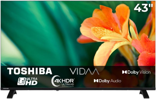 Toshiba 43UV1563DD Smart TV mit 108 cm (43 Zoll) Diagonale, 4K Ultra HD, LED-Technik, Schwarz - Bild 1