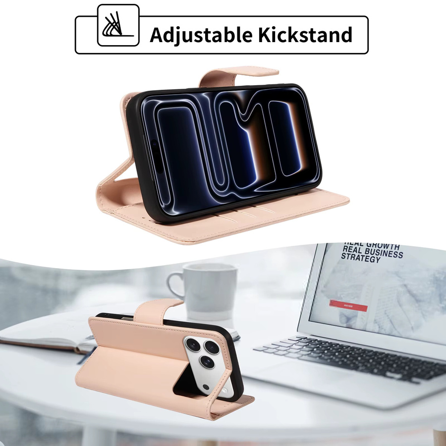 EAACAA Leder-Handyhülle für Samsung Galaxy S25 S24 S23 S22 S21 S20 S10 S9 S8 Ultra Plus FE Edge mit Kartenhalter und Ständer, Braun - Bild 3