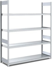 Bito Bereitstellregal BG20513G glanzverzinkt silber B/T/H: 135,8 x 52,4 x 200,0 cm - Bild 1