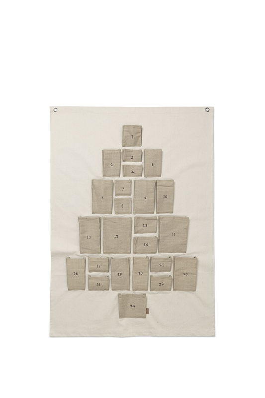 Ferm Living Pine Adventskalender aus Jute in Beige zur Weihnachtsdekoration - Bild 2