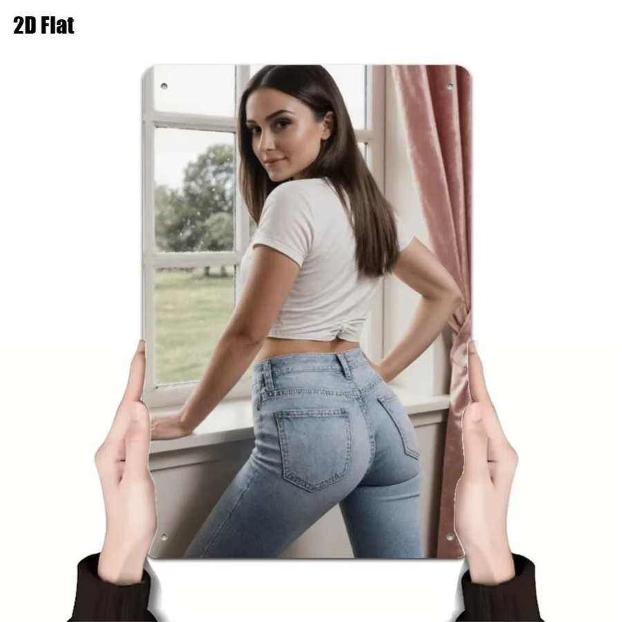 CIFBUY Vintage Western 2D Metall-Wandkunst im Retro-Design, Mehrfarbiges Schild für Zuhause und Büro - Bild 2