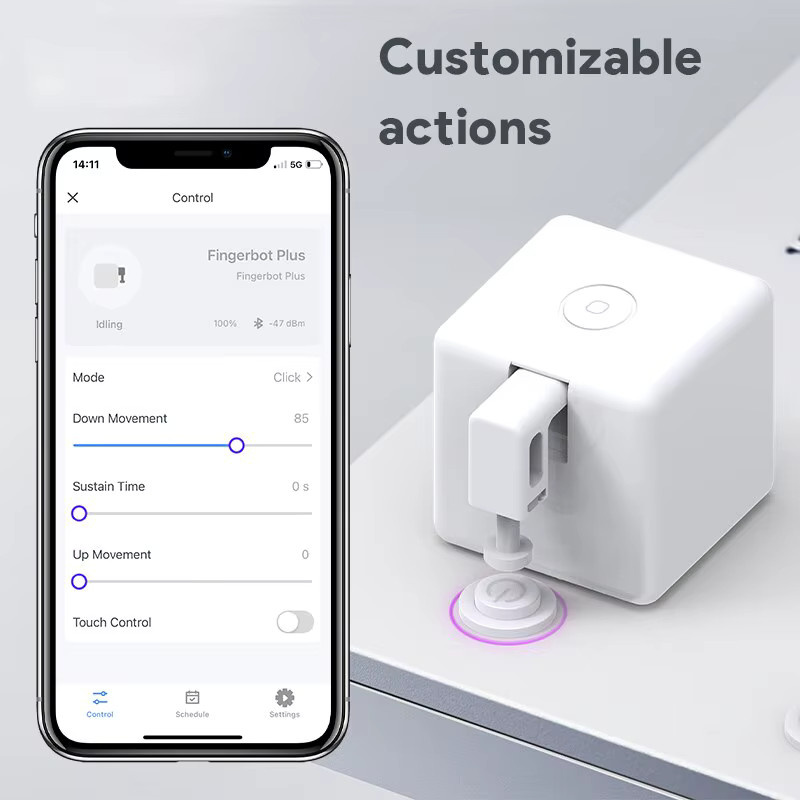 Tuya Fingerbot Plus Zigbee und Bluetooth smarter Roboter-Tastendrücker in Weiß für die Smart Life App mit CR2 Batterieversion - Bild 6