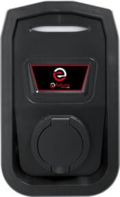 KS Tools efuturo Wallbox mit Typ 2 Steckdose, 1 Phase, bis zu 7,4 kW, 32 A, 230 V, Mode 3, mit Stromzähler, Schwarz - Bild 1