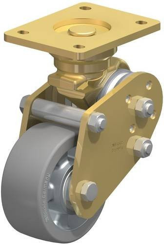 Blickle BPFE-ALTH 127K-AS Bockrolle gefedert in Silber, Rad-Durchmesser: 125 mm, Tragfähigkeit: 450 kg - Bild 1