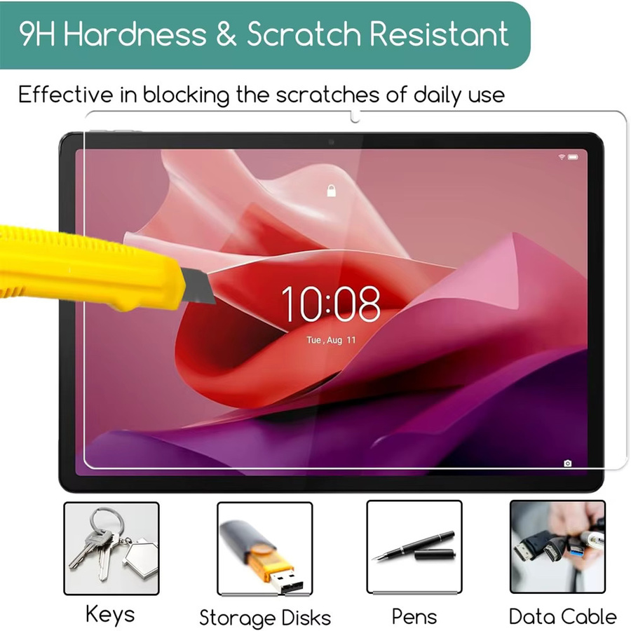 2 Stück Gehärtete Glas Displayschutzfolie für Lenovo IdeaPad Pro Yoga Tab Plus 12,7 Zoll, Transparent, 9H Kratzfest - Bild 2