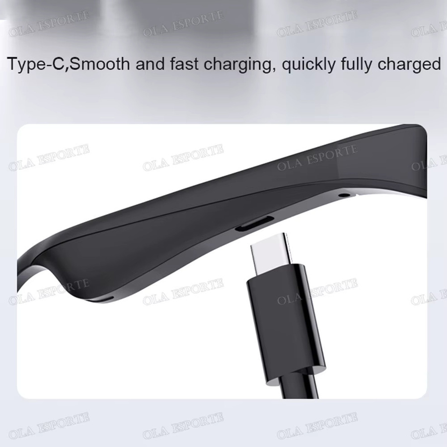 Ola Esporte Smart-Brille für Herren mit Bluetooth 5.3, Anti-Blu-ray Stereo-Headset in Schwarz mit Touch-Musiksteuerung und Dual-Lautsprechern - Bild 2