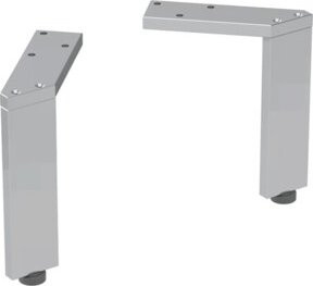 Geberit Füße-Set hochglanzverchromt in Silber, Höhe: 15,1-15,4 cm - Bild 1