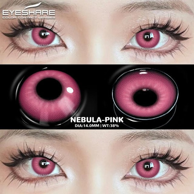 EYESHARE Farbige Kontaktlinsen Rosa, 2 Stück - Bild 1