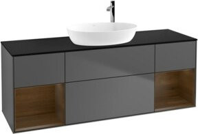 V&B Waschtischunterschrank Finion in Anthrazit, Breite: 160 cm, Tiefe: 50,1 cm, Höhe: 50,1 cm - Bild 1