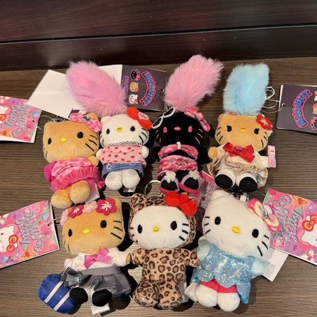 Sanrio Kitty Plüschpuppen Schlüsselanhänger, Rosa, Kätzchen - Bild 1