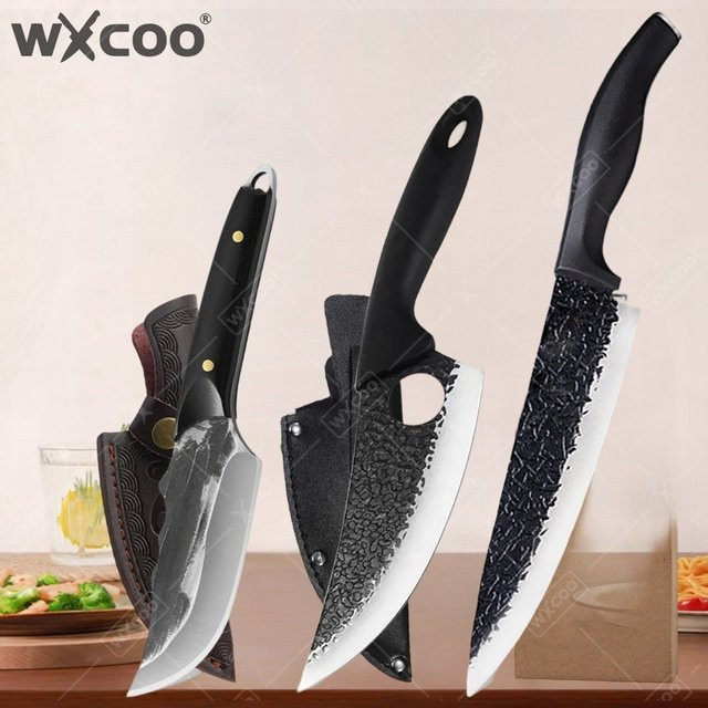 WXCOO Ausbeinmesser aus Edelstahl, handgeschmiedetes Allzweck-Küchenmesser für Fleisch und Obst - Bild 1