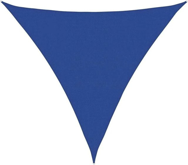 Furnicato Sonnensegel Dreieckig Blau aus HDPE mit 160 g/m2, B/T/H: 5 x 5 x 5 m - Bild 1