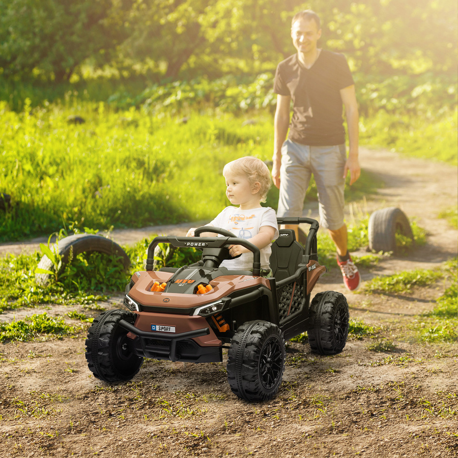 Aosom Elektroauto UTV, elektrischer Buggy, Braun, ab 3 Jahre - Bild 2