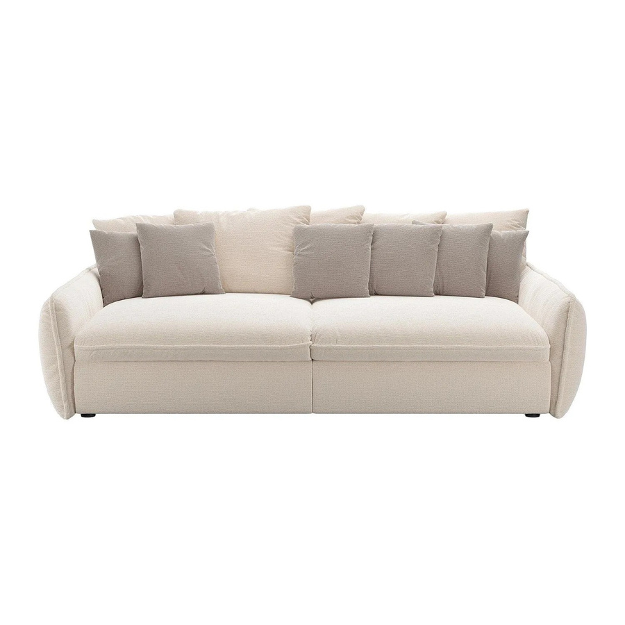 Maison Céphy Sofa Gianola in Beige mit Chenille-Stoff, Breite: 234 cm - Bild 2