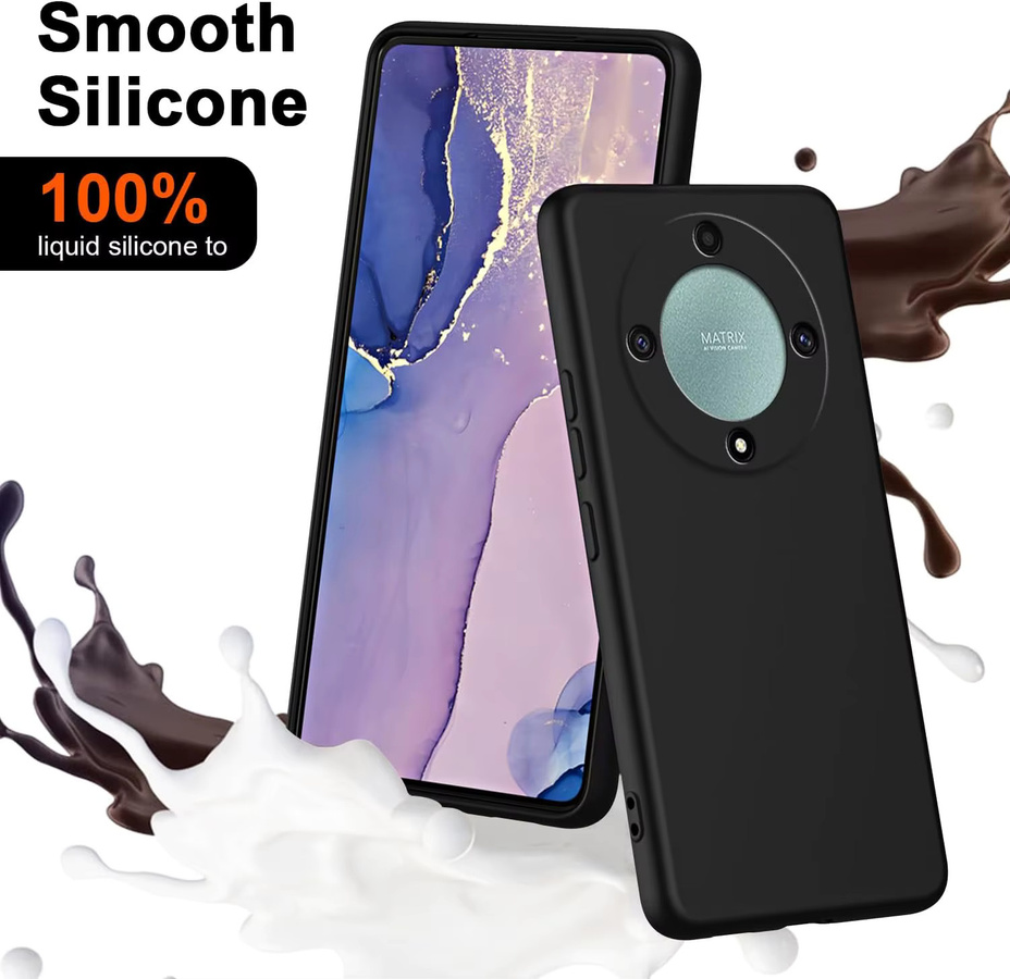 Flexible Flüssigsilikon-TPU-Schutzhülle für Honor Magic 8 Lite, Magic8 Pro und X9d 5G in Blau oder Schwarz - Bild 3